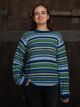 MAGLIONE MEDIUM HILACHA BASURA BLU
