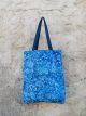BORSA GIT GIT BATIK BLU CON FOGLIE AZZURRE