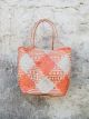 BORSA LONTAR ARANCIO E PAGLIA NATURALE