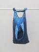 BORSA BARAT GRIGIO E BATIK AZZURRO